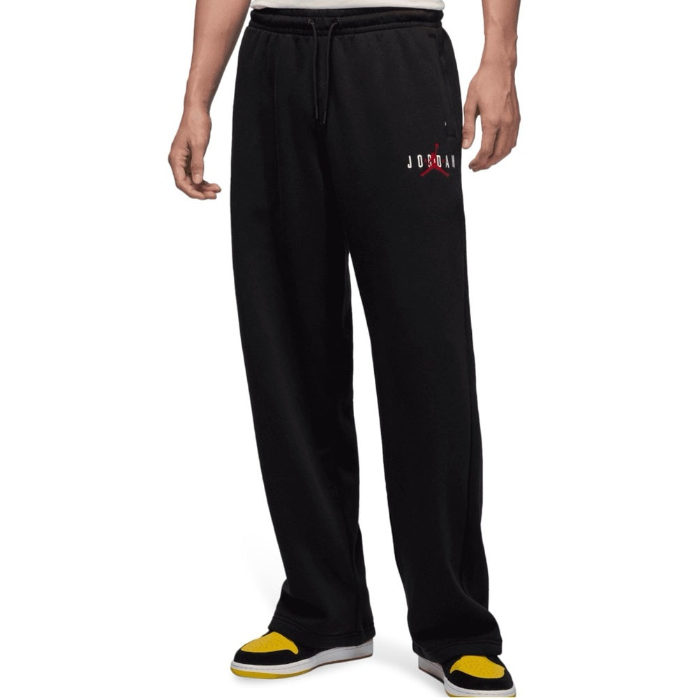 Jordan Oversized Black Sweatpants with Red Logo