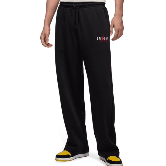 Jordan Oversized Black Sweatpants with Red Logo
