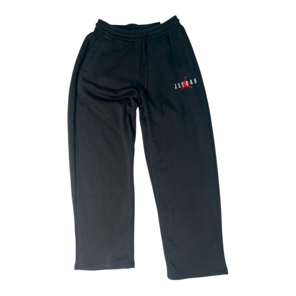 Jordan Oversized Black Sweatpants with Red Logo