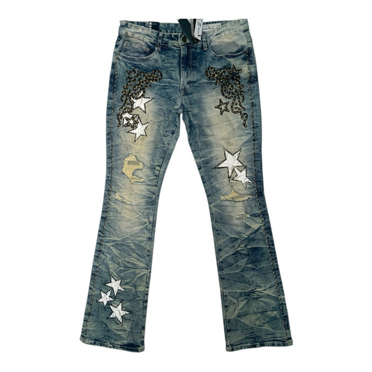 Men's Smoke Rise Star Studded Flare Jeans