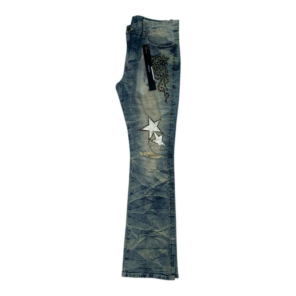 Men's Smoke Rise Star Studded Flare Jeans
